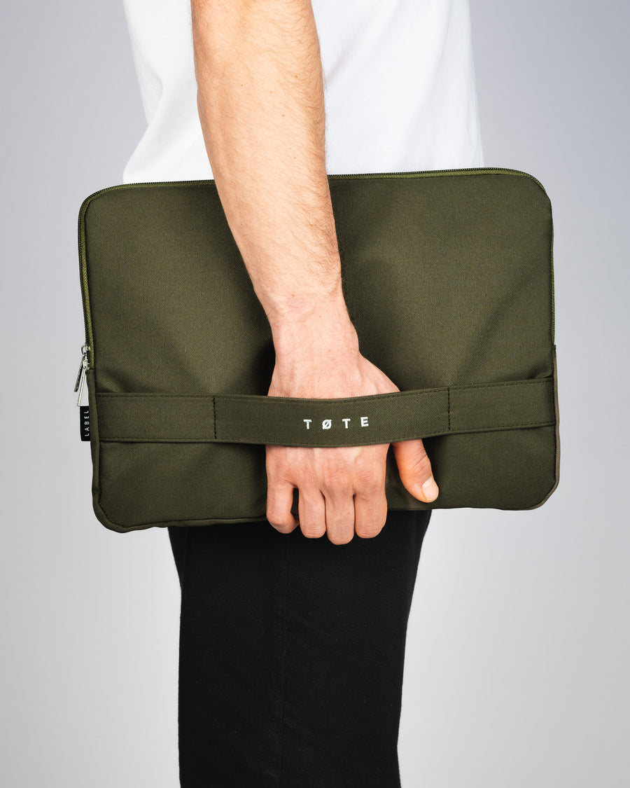 Khaki Green Laptop Sleeve | 16"