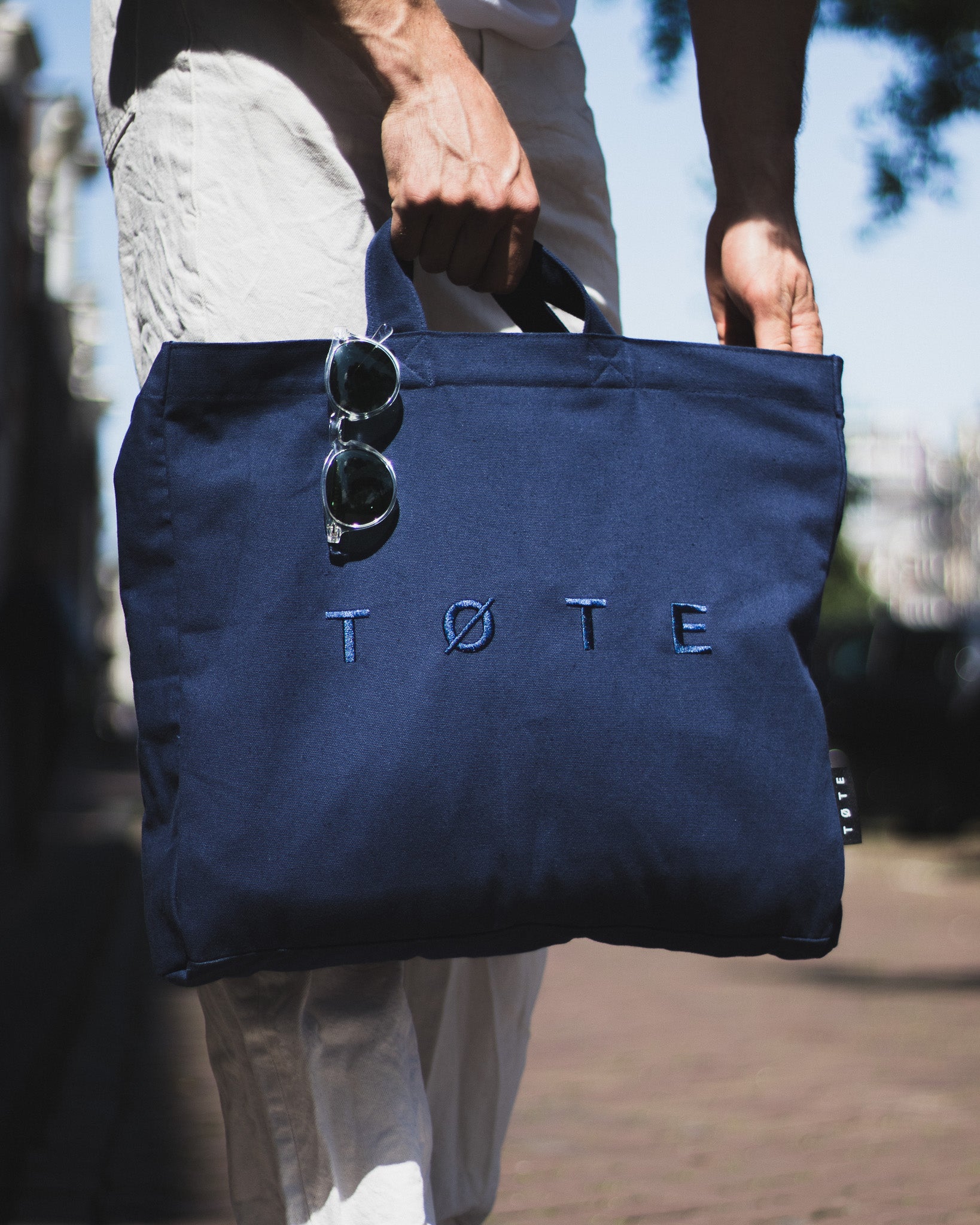 Navy Blue TØTE Bag | Stitched | US